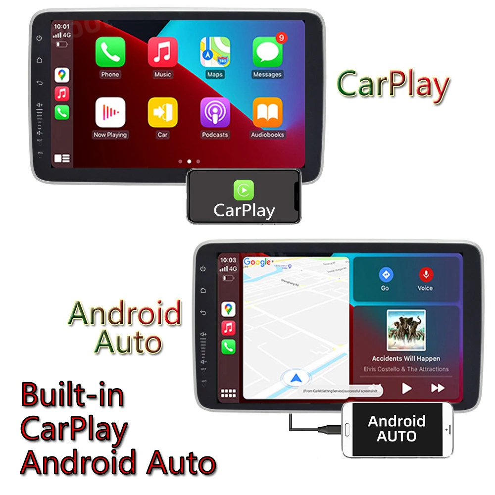 Универсальный Автомобильный мультимедийный видеоплеер 2DIN Android 10 1 дюймов стерео