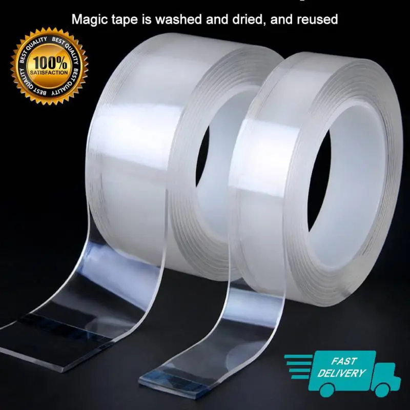 

Waterproof Transparent Double Sided Nano Tape Reuse Home Tapes Adhesives Porcelain Wood Metal Plastic Super Glue Double-Sided Ta