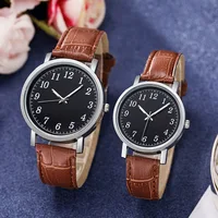 Luxury Couple Analog Watches High-grade Leather Lover Watch Casual Quartz Clock Classic Retro Wristwatch Lovers Romantic Gift 5
