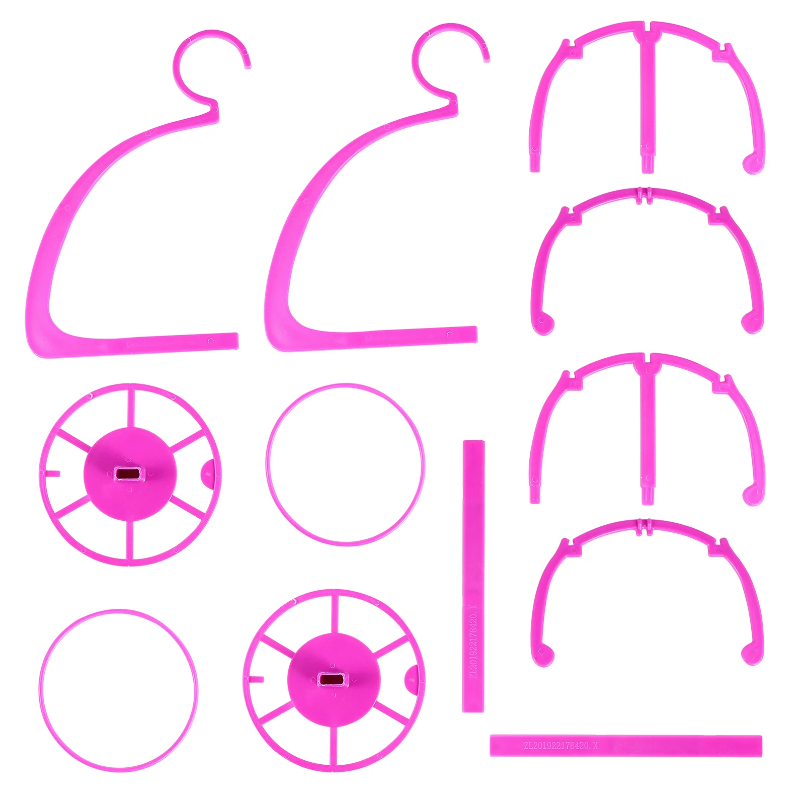 

2Pcs Hat Stands Hanging Wig Rack Folding Multifunctional Portable Plastic Cap Holder