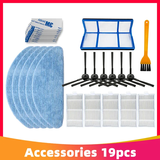 

For Chuwi iLife V50 V55 Robot Vacuum Cleaner Main Brush Side Brush HEPA Filter Mop Cloth Replacement Spare Parts Accessories