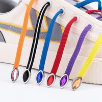 new diamond no tie shoelaces colorful rhinestone shoe laces without ties elastic laces sneakers kids adult quick flat shoelace
