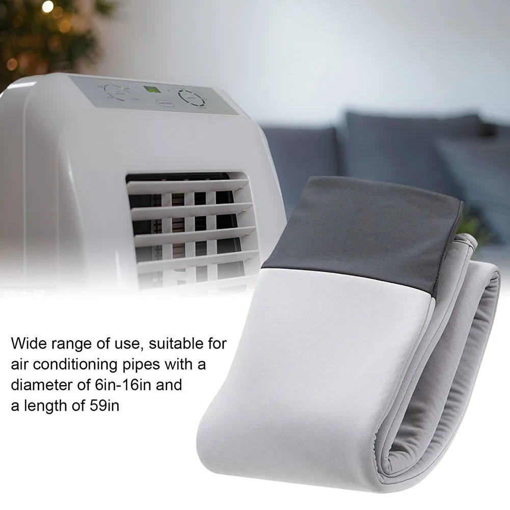 

Insulated AC Cover Duct Hose Wrap 150*15cm 1PC Adjustable Air Conditioner Parts Oxford Cloth Portable Universal