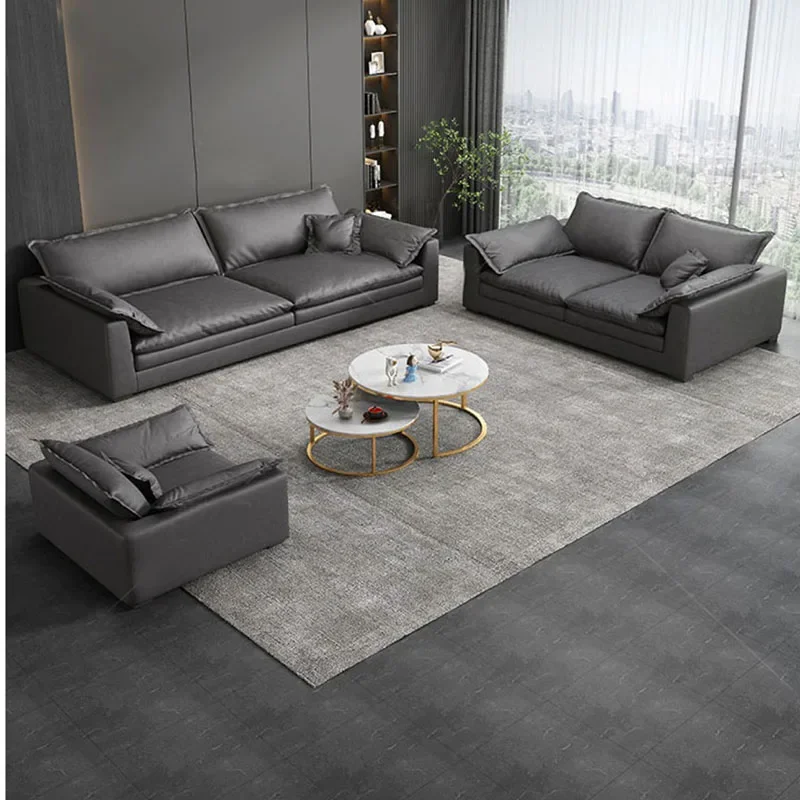 Кожаный напольный угловой диван с ушками слона дешевый набор диванов мебель для