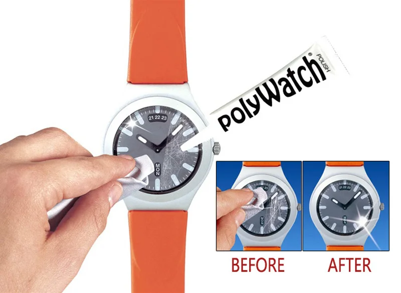 PolyWatch бренд акриловые пластиковые часы чехол для лица крем глубокого удаления
