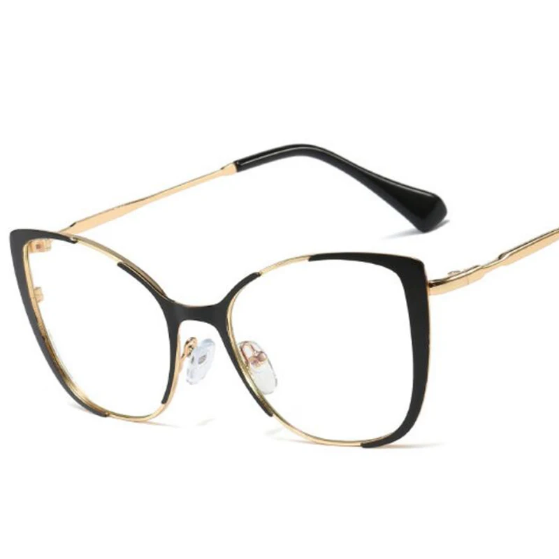 Очки женские металлическая оправа диоптрии 1 75 2 25 красный кошачий глаз защита от