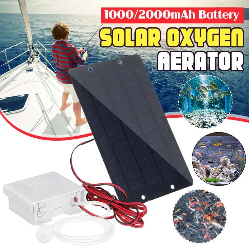 

Solar Oxygen Water Pump 5W Portable Energy Saving Aquarium Solar Air Pump for Outdoors Fish Tanks Aquariums Fish