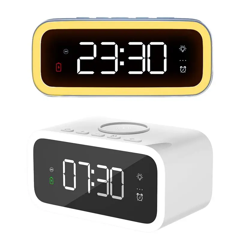 Smart Alarm Clock With Usb Charger Led Clocks For Bedroom Bedside Desk Living Room Office