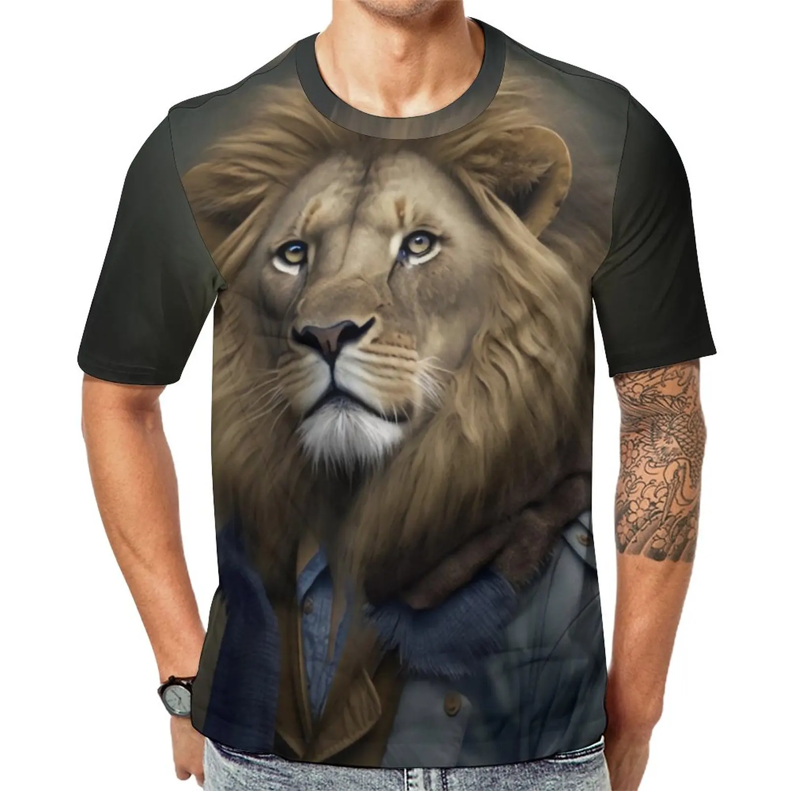 

Lion T Shirt High Photo Quality Dapper Clothing Harajuku T-Shirts Mens Aesthetic Tshirt Summer Short Sleeve Design Tops 5XL 6XL