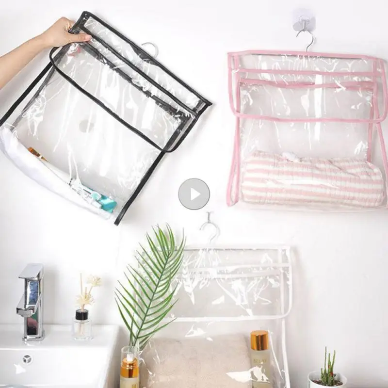 

Waterproof Hanging Bag Large Capacity Storage Wall Mounted Bathroom Clothing Storage Bathroom Clothes Storage Bag Storage Bag