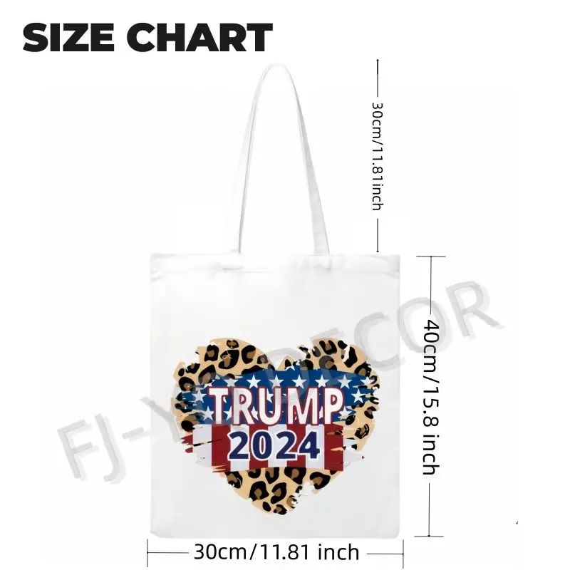 Экологичная Женская Большая Сумка Из Полиэстера С Изображением Трампа.