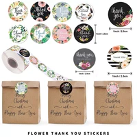 500 pcs of one roll of thank you for ordering stickers cake baking gift tags sealing stickers candy greeting card decoration