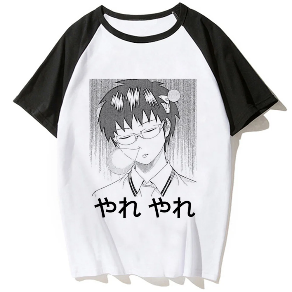 Женская футболка Saiki Kusuo комикс манга одежда для девушек 2000s y2k