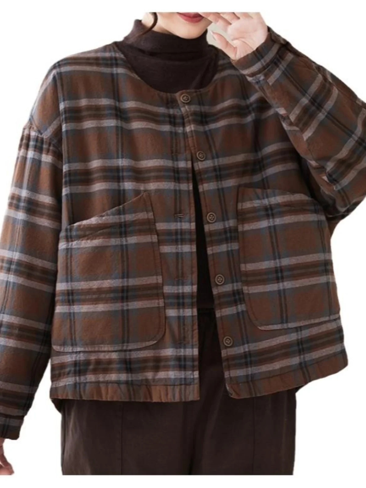 Итальянский бренд изъятие из шкафа зимний льняной пуховик в стиле ретро с