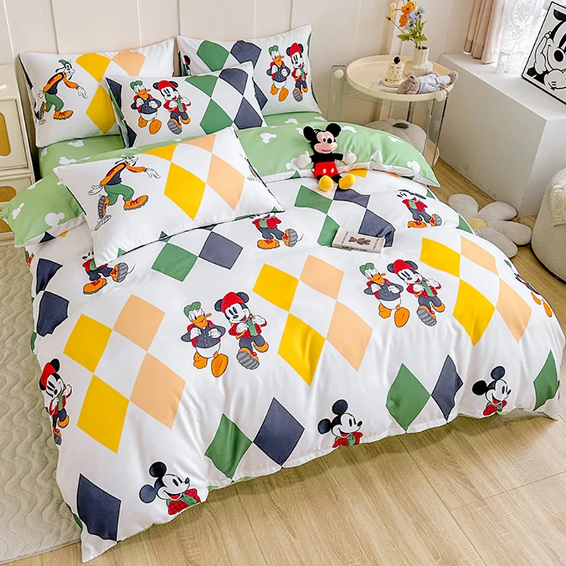 1 мультяшный милый матовый пододеяльник с диагональным рисунком для спальни
