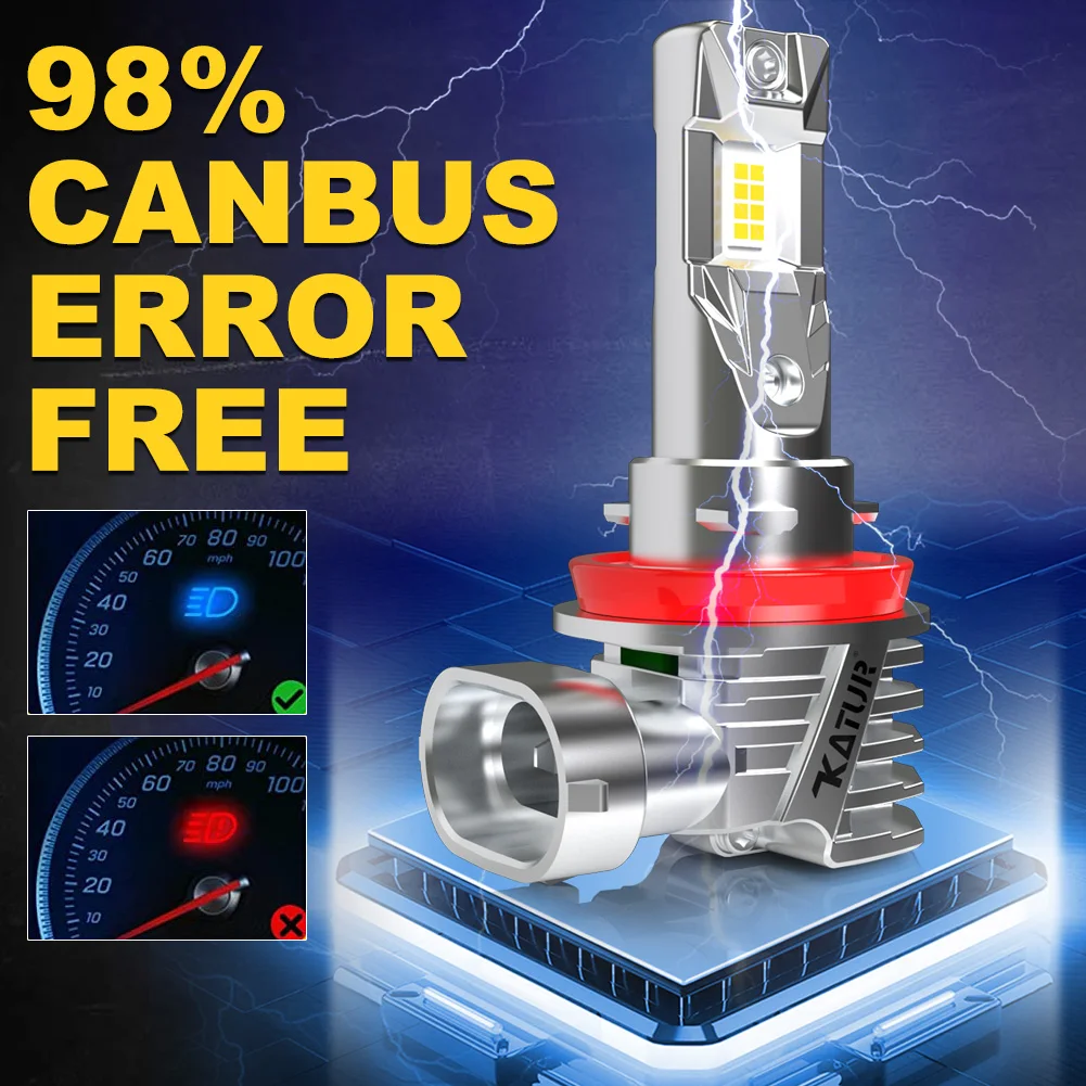 Светодиодные Автомобильные фары Katur 2x H8 H11 противотуманные 6000 лм K белый