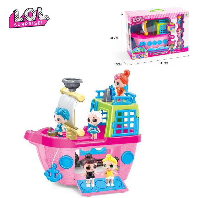 

LOL Surprise Dolls Toys Cruise Ship Boat Cartoon LOL Doll Anime Figures PVC Action Figure Girls Toys for Children Birthday Gifts