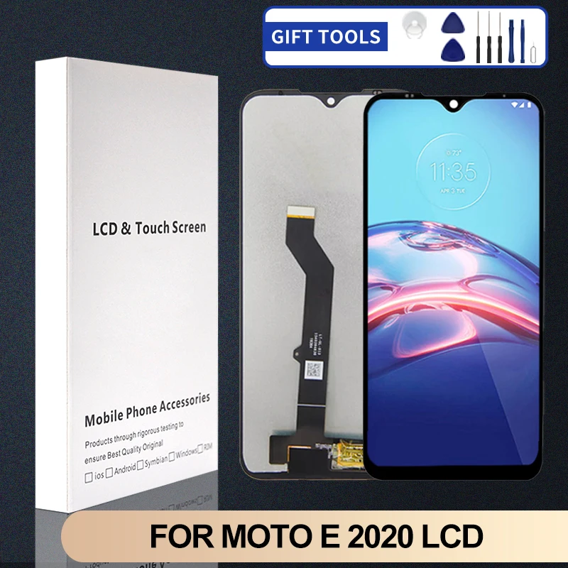 

6.2 Inch XT2052 Display For Motorola Moto E 2020 LCD Touch Panel Digitizer XT2052DL Assembly With Frame Free Shipping