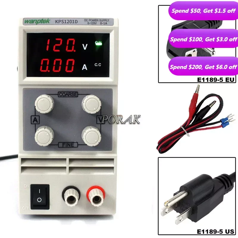 

120V 1A постоянного тока Регулируемый Мощность высокой точности регулируемое питание переключатель Питание обслуживания защита Функция KPS1201D