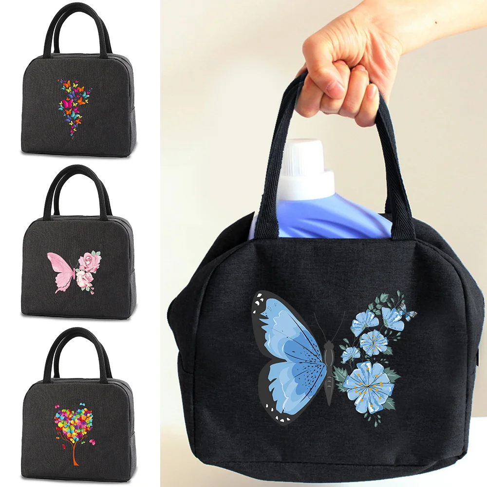 

Изолированная сумка для ланча с бабочкой, женские портативные сумки, сумки для пикника, Термосумка для ланча, Детская школьная обеденная су...