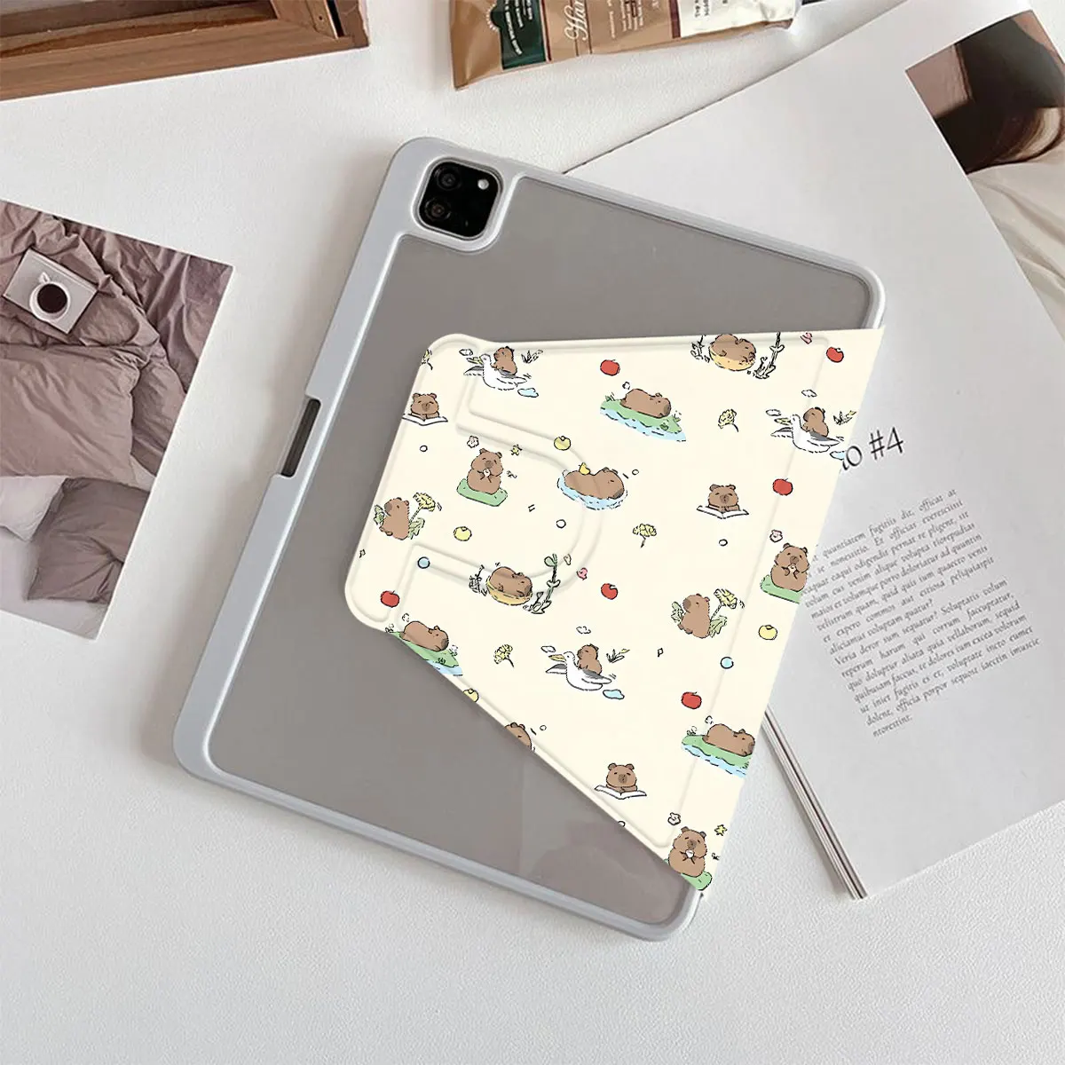 Вращающаяся крышка-чехол для iPad 4-го, 5-го поколений, 10.9 дюймов, MiPad 7 Pro 12.5 дюймов, iPad 10.2 789-го поколений, Samsung A9 8.7 дюймов, Plus 11 дюймов, A8, Redmi 8.8, Xiaomi 56 11 дюймов (art.: 3920d9338bda2) - 3920d9338bda2