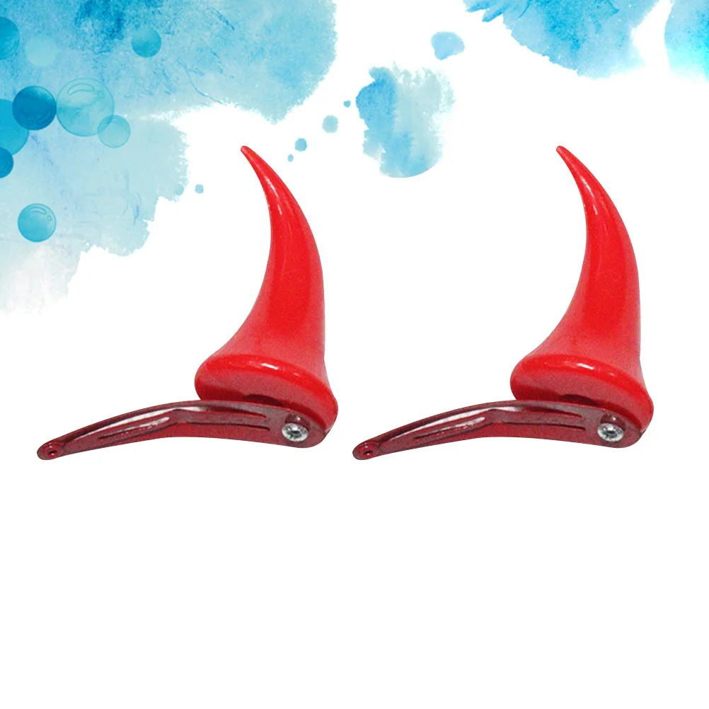 

Hairhorns Clipsplastic Headdress Horn Barrettes Kids Accessorieshairpins Redmens Men Child Modeling Womencosplay Clip Clamps