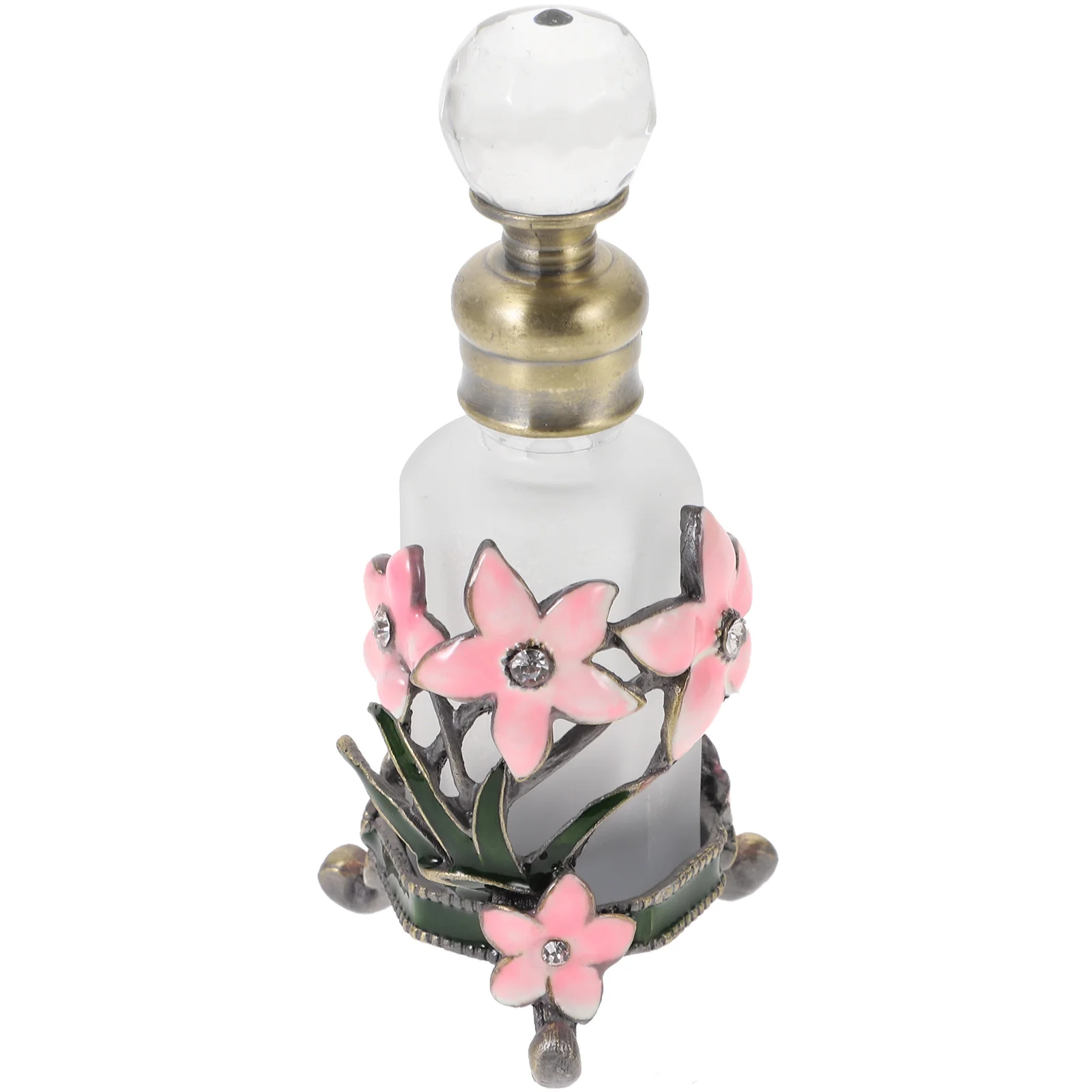 

Флакон для духов, винтажный необычный Ретро Флакон для маленьких подарков, украшенный драгоценными камнями