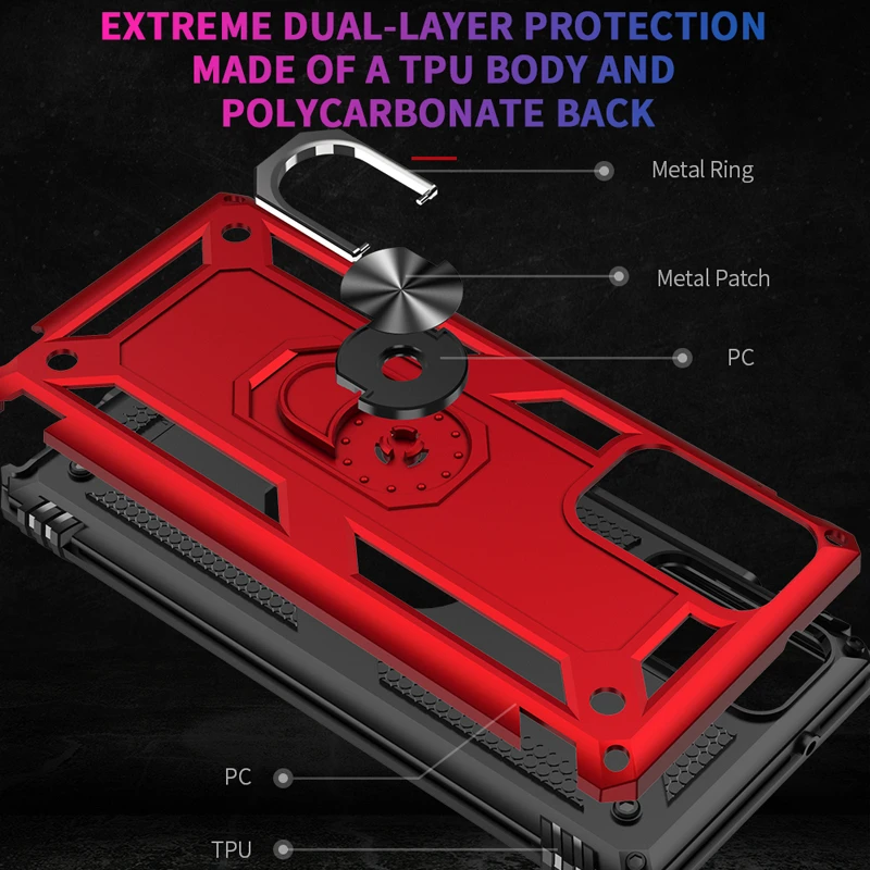 Shockproof Magnetic Case For Samsung Galaxy S22 S21 S20 FE Ultra A52 A72 S10 S9 Plus S10E Note 20 9 S20FE Ring Holder Covers