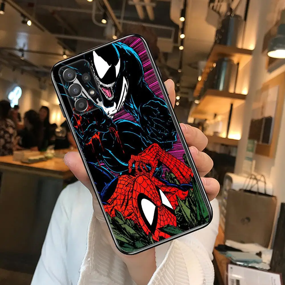 Чехол для телефона Venom VS Spider Man для Samsung Galaxy A70 A50 A51 A71 A52 A40 A30 A31 A90 A20E 5G a20s черный орнаментальный ковер.
