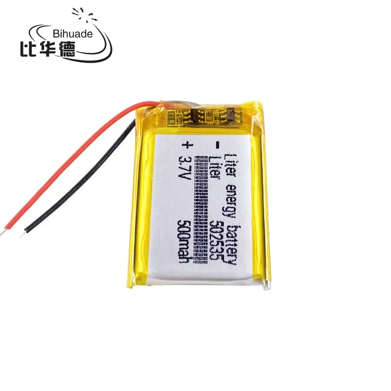 

NEW2023 3.7V 500mAh 502535 Lithium Polymer Li-Po li ion Rechargeable Battery cells For Mp3 MP4 MP5 GPS mobile
