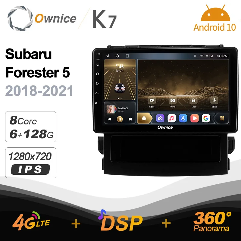 

K7 Ownice 6G Ram 128G Rom Android 10.0 Car radio setero for Subaru impreza forester 2017-2020 Auto Audio 360 Panorama Optical