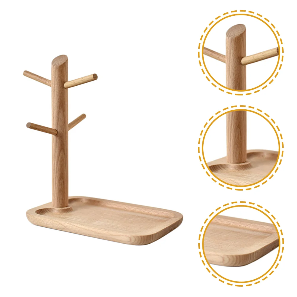 

Stand Holder Tray Key Display Necklace Stud Ear Glass Countertop Shelf Bracelet Watch Rackorganizer Delicate Wood Wooden