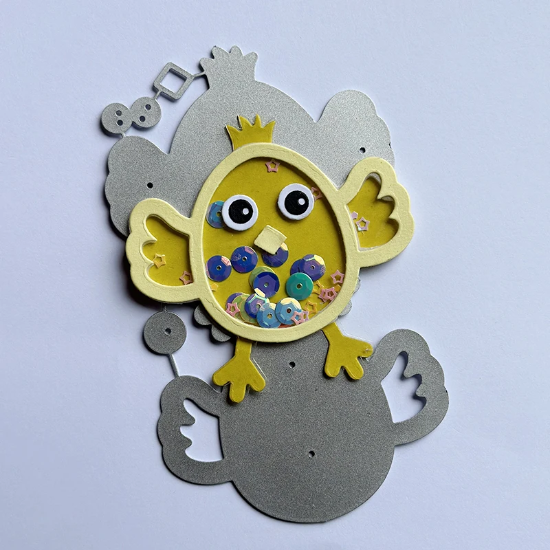 

Easter Chick Shaker Metal Cutting Dies Stencil Scrapbooking DIY Album Stamp Paper Card Embossing Decor Craft New for 2023
