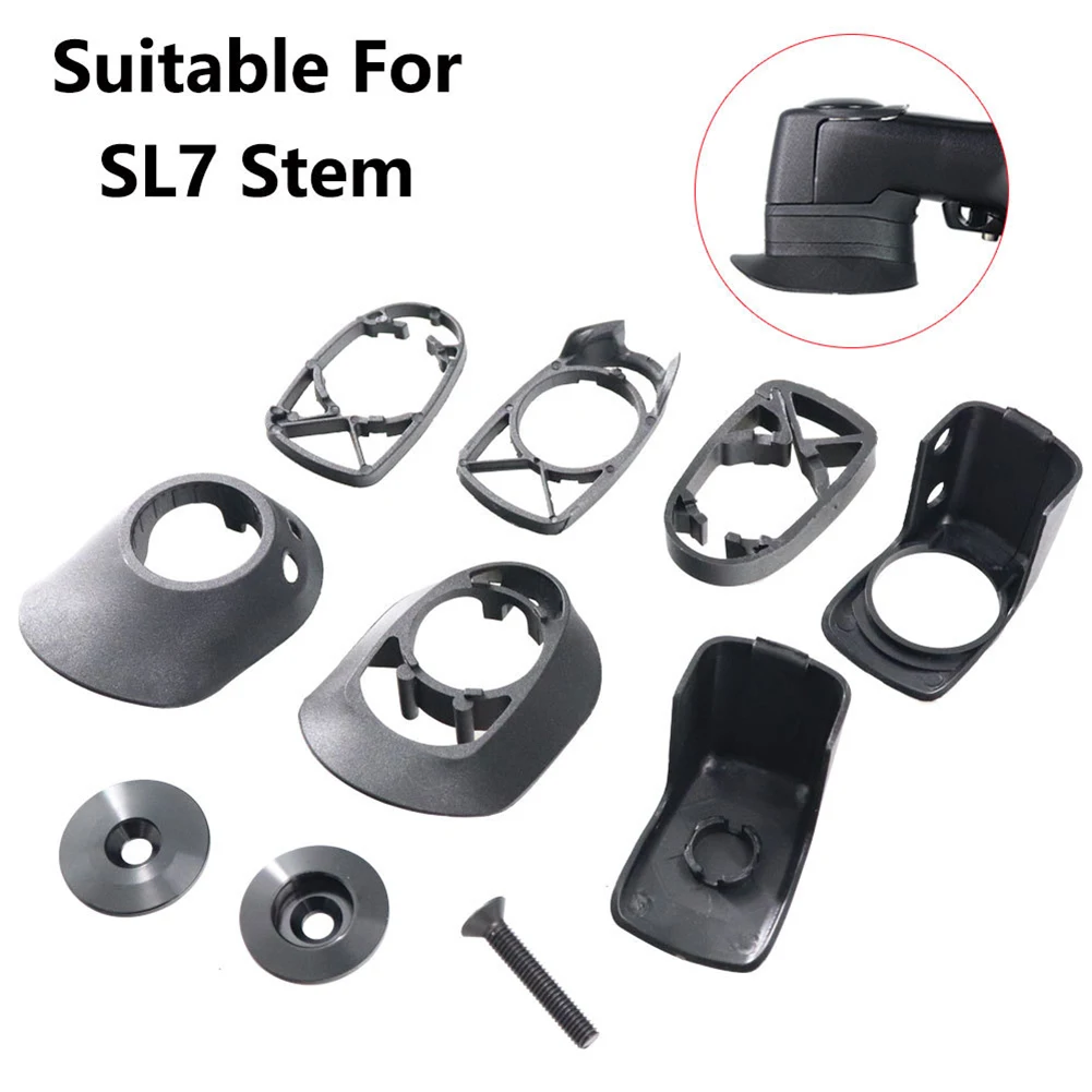 

For SL7 Stem Bicycle Bike Handlebar Spacers Hidden Installation Spacers Set Durable Plastic Cycling Handlebar Increase Spacer