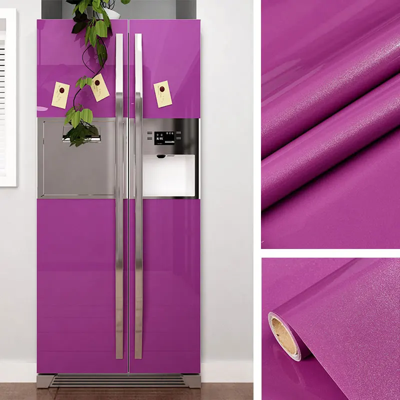 

Блестящие обои для холодильника, самоклеящиеся декоративные виниловые настенные однотонные настенные наклейки, современные пленки для ку...