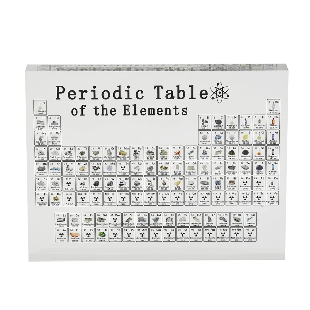 

Chemical Periodic Table With Element 85-bit Acrylic Desks Home Decor Ornament Samples School Studying Teaching