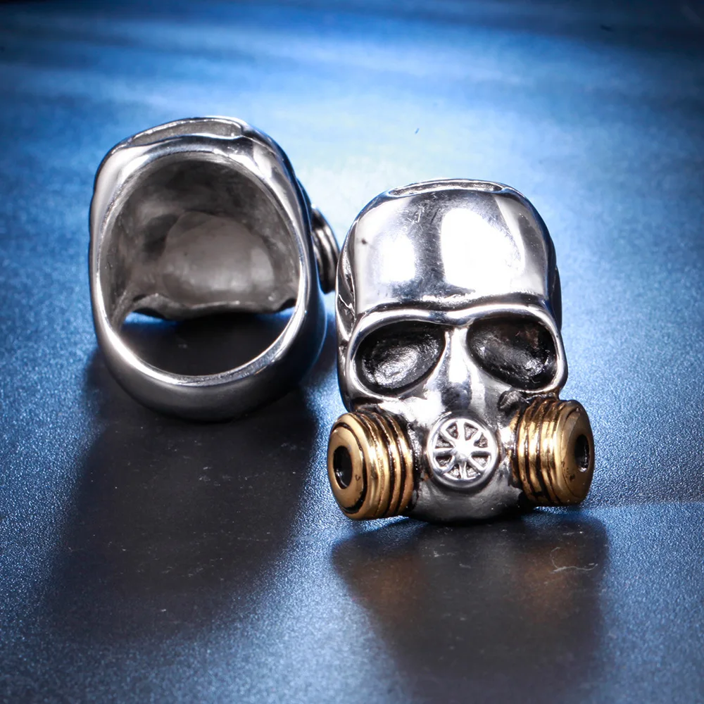 Кольца в готическом стиле панк Антивирусная маска демон Череп крутые мужские