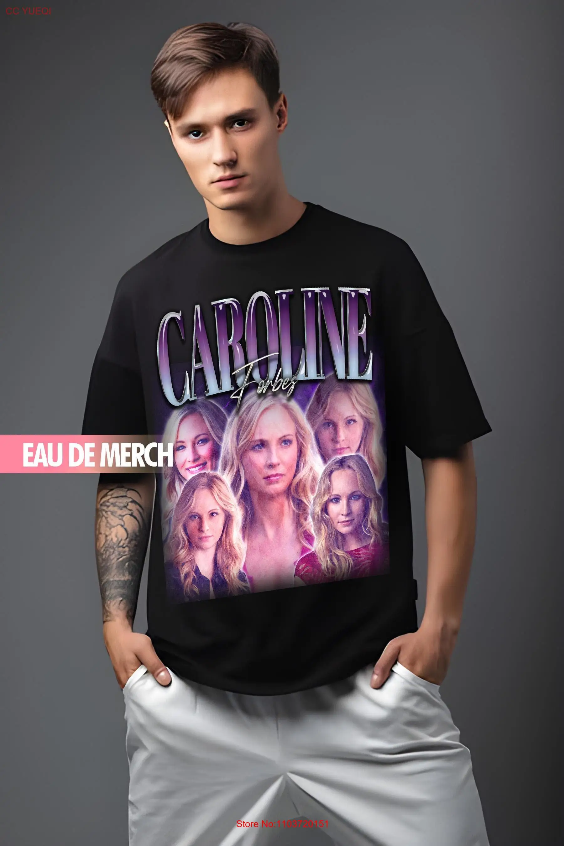 ФУТБОЛКИ CAROLINE FORBES Винтажная футболка 90-х Tribute Merch Fans с длинными или короткими