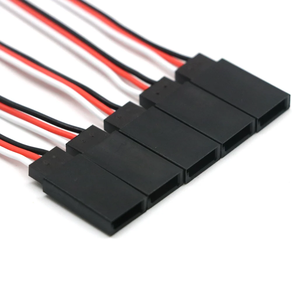 10pcs 100mm/150mm/200mm/300mm/500mm RC Servo Extension Cord Cable Wire Lead JR For Rc Helicopter Rc Drone images - 6