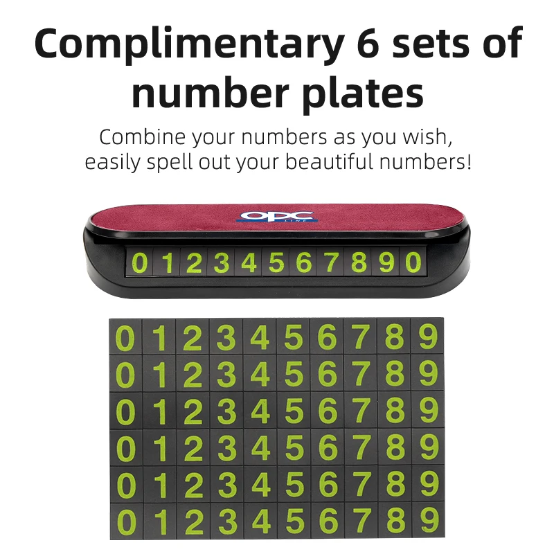 Автомобильная Временная планшетовая парковочная наклейка с номером телефона