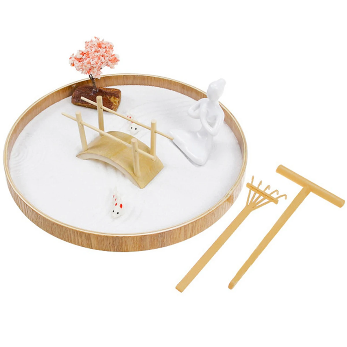 

Портативный японский мини-набор Zen Garden с искусственным деревом