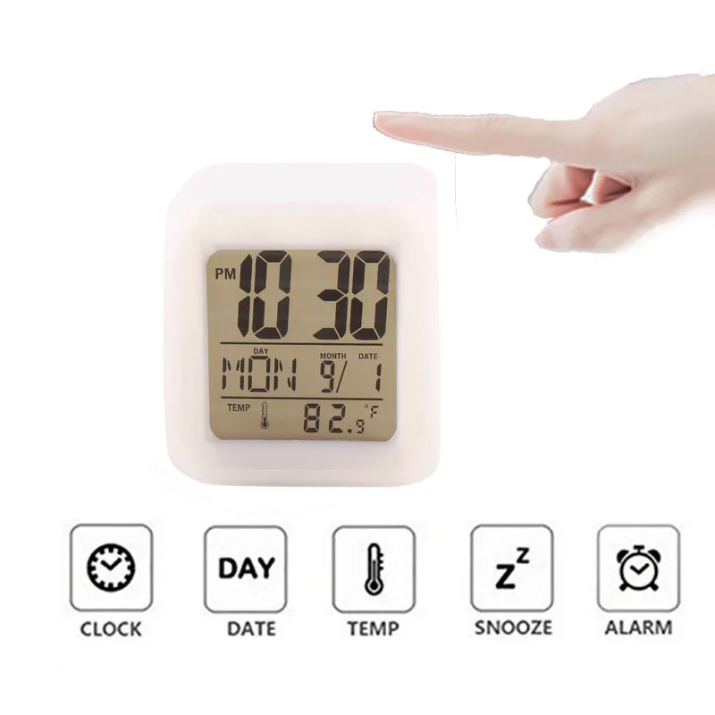 Цифровой светодиодный Будильник в виде пирамиды креативный будильник с