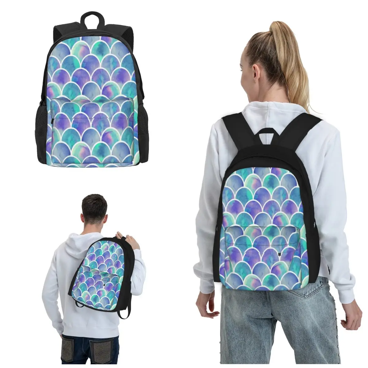 

Rainbow Mermaid Scale Urban Sophistication Meets Practicality In Our City-Ready Backpacks Computer Bag Casual Travel Bookbag