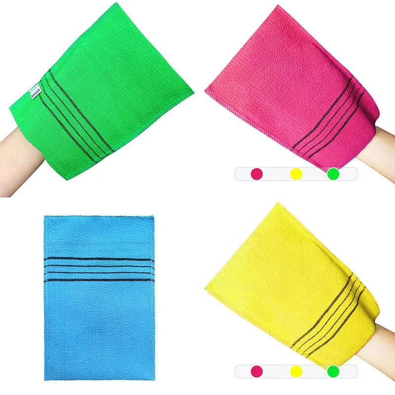 

Exfoliating Bath Washcloth Soft Towels 3 X Body Scrub Shower Korean Italy Asian