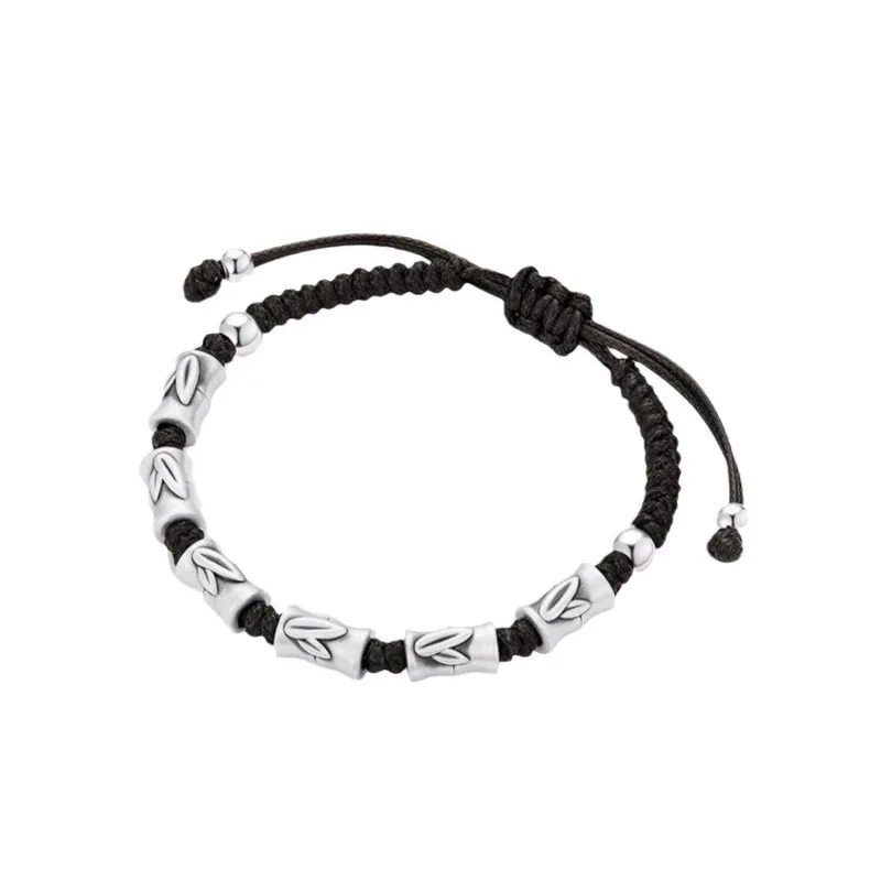 Silver999Женский браслет из стерлингового серебра с ремешком для переноски