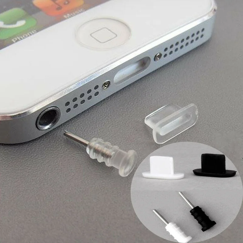 10 sets silicone anti dust cap earphone plugs stopper dust plug for iphone silicon plug phone accessories free global shipping