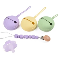 silicone nipple case bpa free baby accessories soft personalized container for small items pacifier holder kids things
