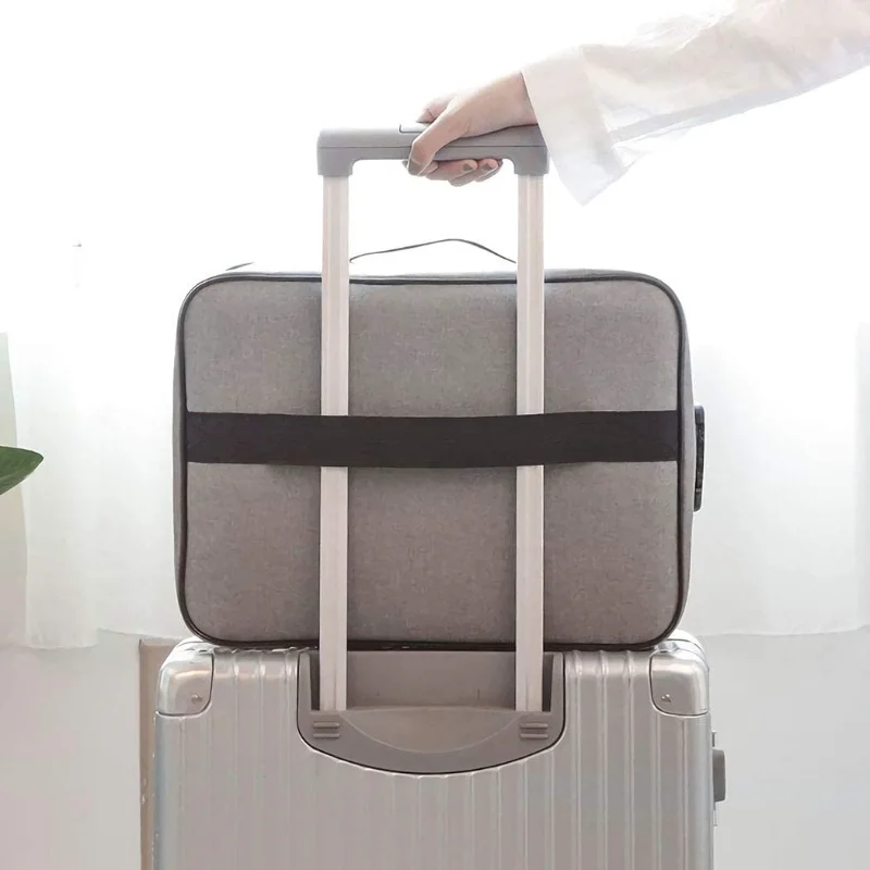 

Document Storage Bag Large Capacity Multi-Layer Tickets Portable Travel Bag Passport with Lock for Certificate File Organizer