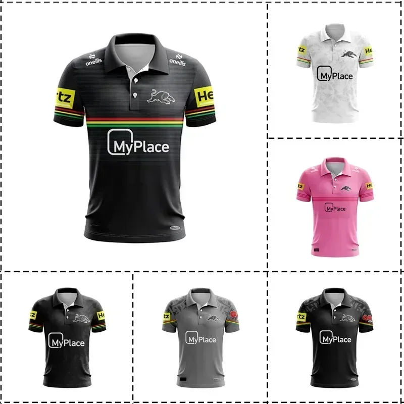 Рубашка-поло Penrith Panthers 2024 шорты из джерси для дома/в гостях/тренировок по регби —