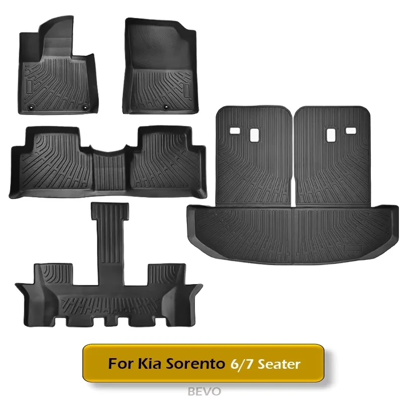 

Коврики для багажника Kia Sorento Hybrid Cargo Liner 2021-2024 2025 года, всепогодный коврик в багажник из ТПЭ со спинкой, газовый и гибридный PHEV